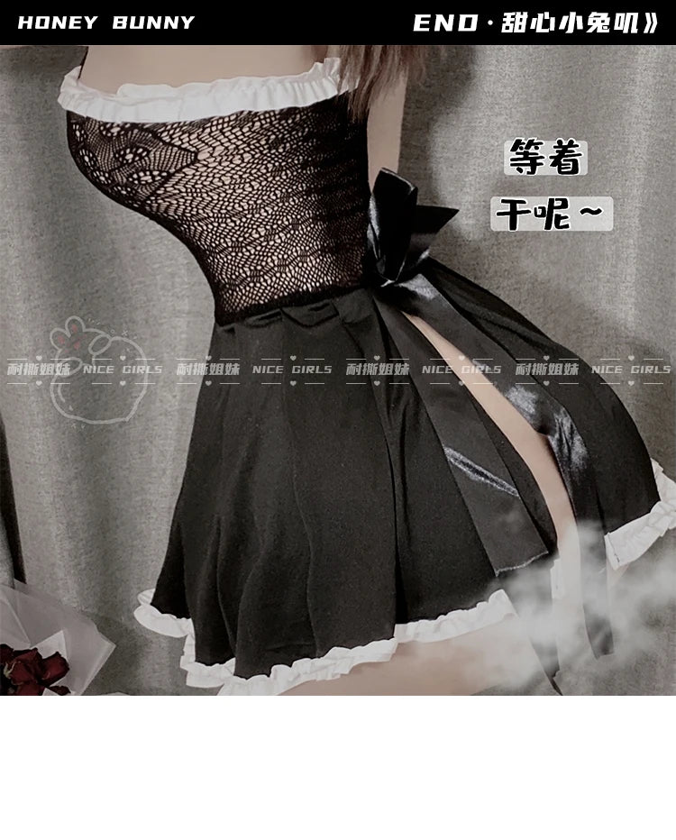 Women's Fishnet Animal Eared Erotic Cosplay Outfit
