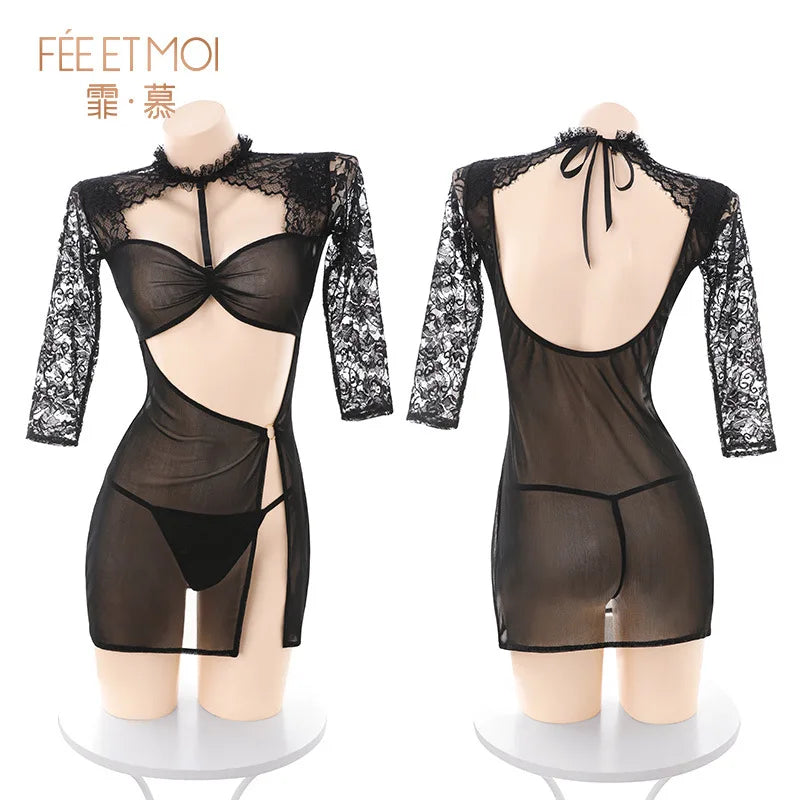 Sexy Secretary Backless Dress Uniform