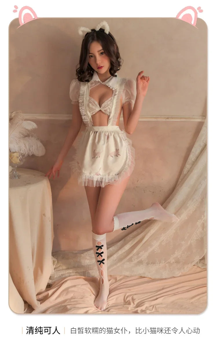 Sexy Cat Girl Erotic Cosplay (Open Chest Kitty Temptation)