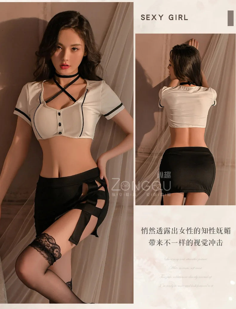 Sexy Office Lady Dress Role Play Outfit