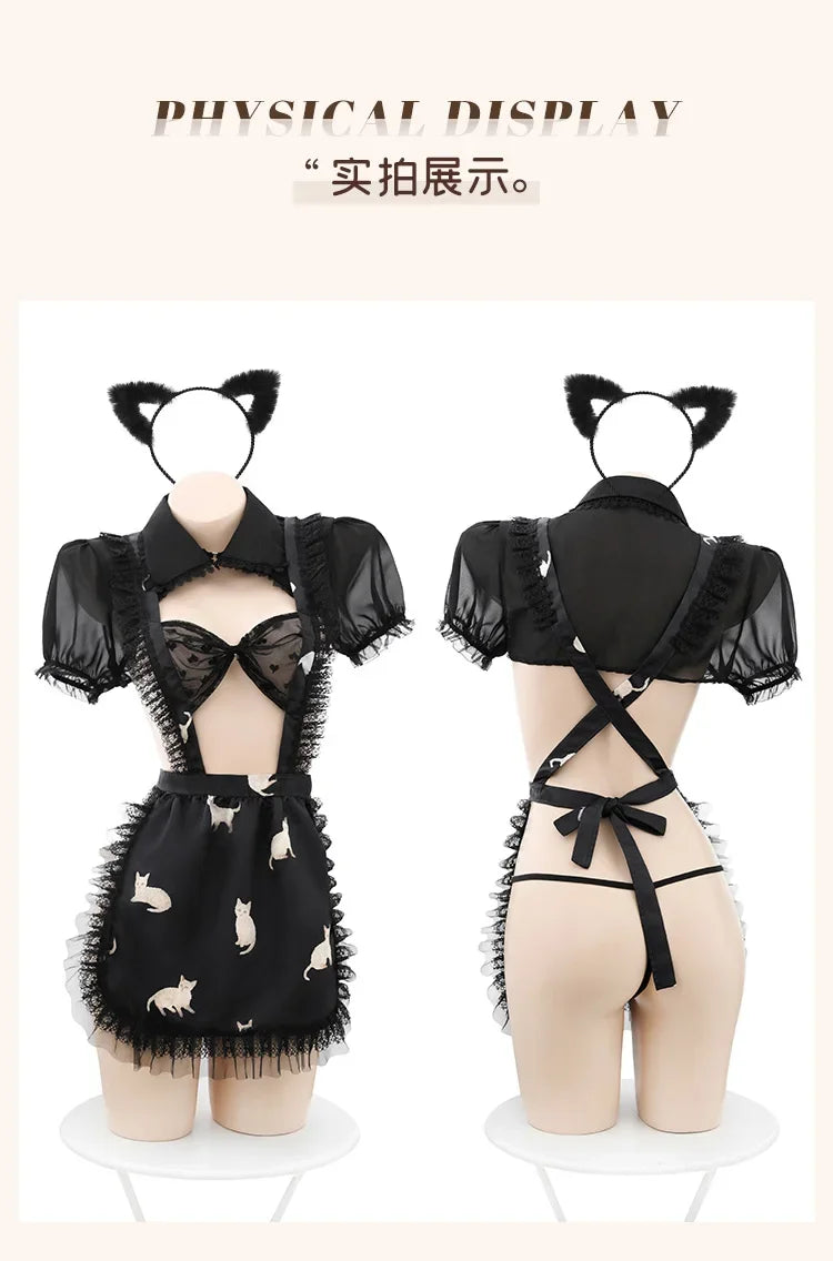 Sexy Cat Girl Erotic Cosplay (Open Chest Kitty Temptation)