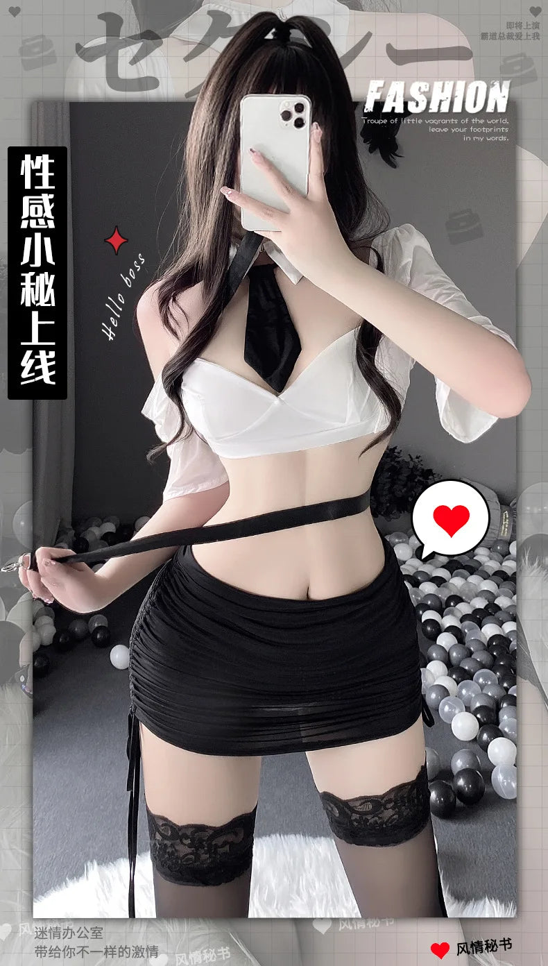 Sexy Miss Secretary Exotic Uniform Cosplay