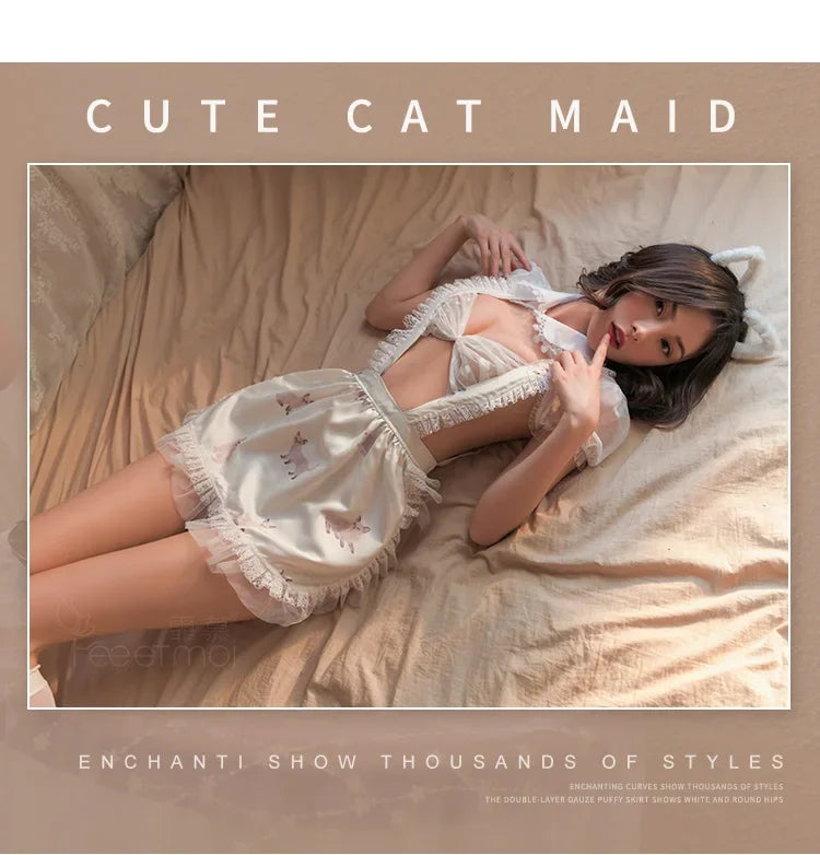 Sexy Cat Girl Erotic Cosplay (Open Chest Kitty Temptation)