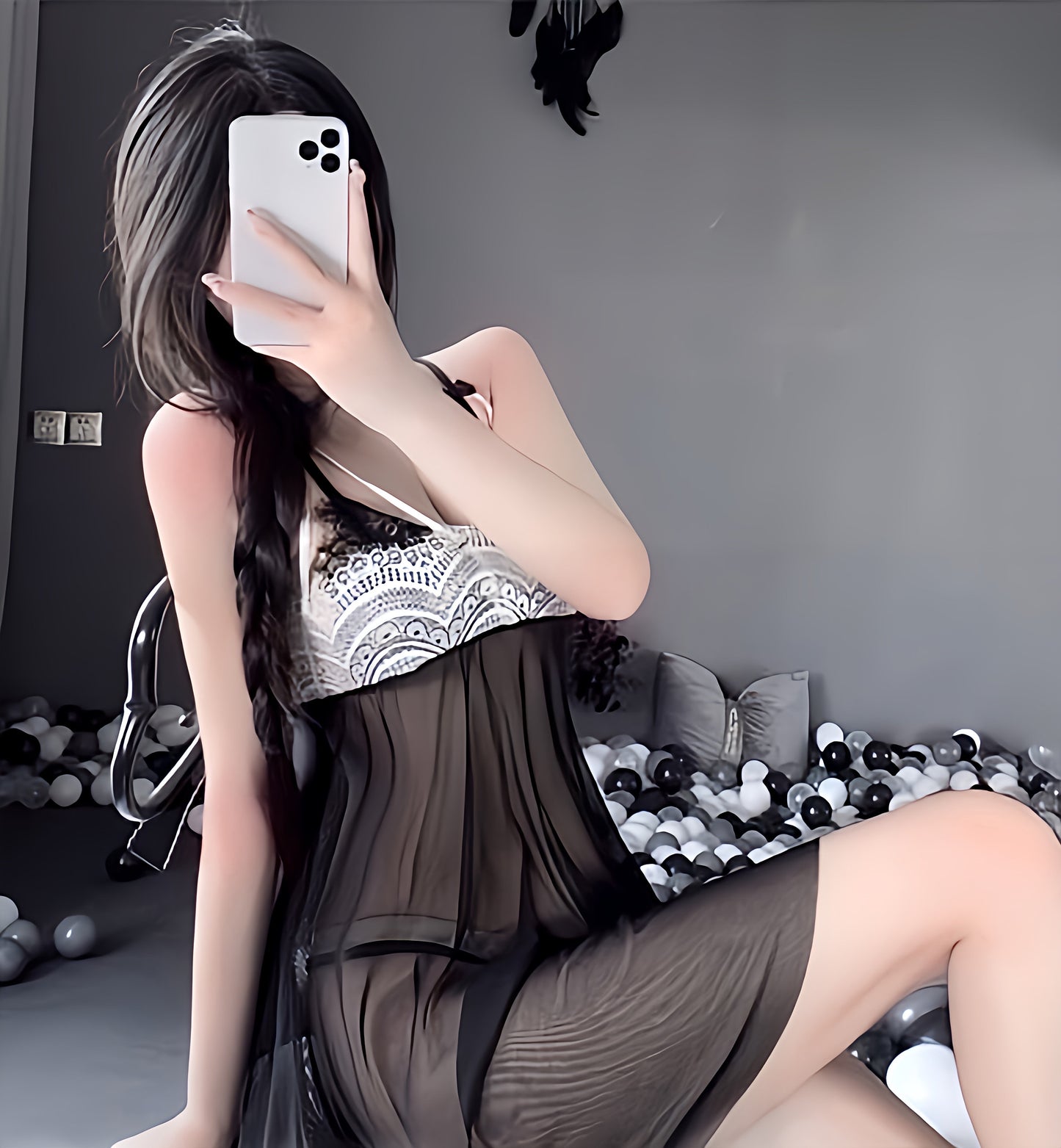 Night Gown (See-Through Design), Sexy & Erotic Outfit for Women