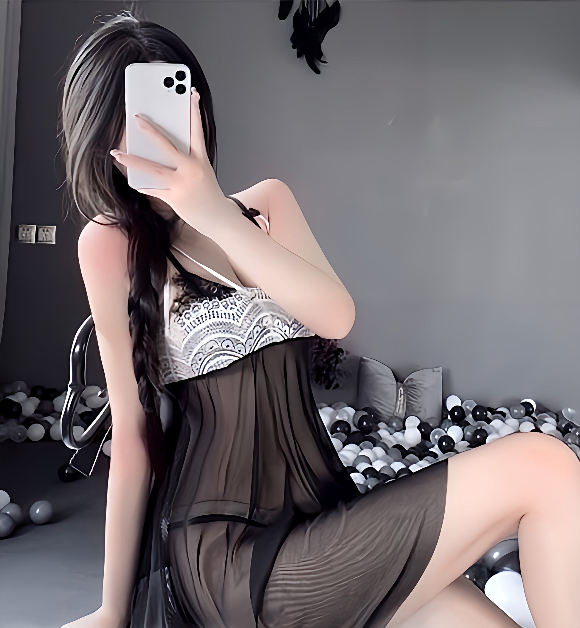 Night Gown (See-Through Design), Sexy & Erotic Outfit for Women